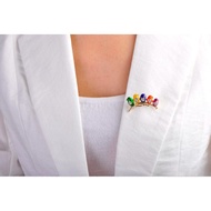 Women's Accessories Brooch | Blazer Hijab Dress | Colorful 5 bird motifs