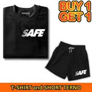 SAFE T-shirt and Taslan Short Unisex Cotton Terno