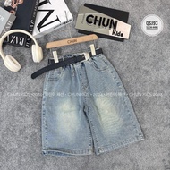 QSJ93 - jean SHORTS FOR KIDS with plain back pocket number - 76013 (PANTS WITHOUT BELT)