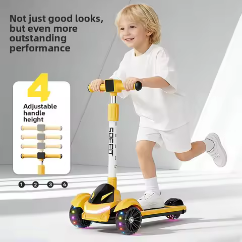 Three Wheel Foldable Kids Scooter Music Lights Ages 1 6 Boys Girls Kids Scooter Children's Scooter K