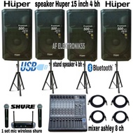 Paket Sound System Huper 15 Inch ( 4 BH Speaker ) Original 