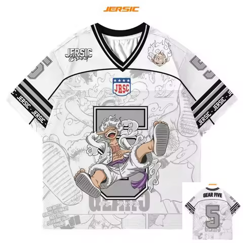 5 Jersey One Piece Gear Five Anime Style Kpop Baseball Hockey Tshirt Fashion Casual Anime Daily Unis