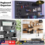 [Ready Stock] Pegboard Perforated Display Board Display Rack Wall Mounted Hole Board Bedroom Wall Or