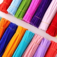 Dense fuzzy wire flowers Set cleaner craft flower Chenille Stem toy 100pcs 50pcs Handmade DIY Toys