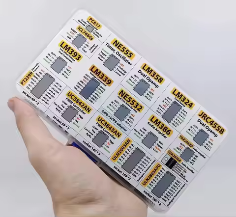 150pcs DIP Integrated Circuit Chip IC Boxed Chip Assortment Amplifier PC817 ICL7660 NE555 LM358 JRC4