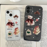 iPhone 16/15/14/13/12/11/XS/XR/7/8/SE2/SE3 Bear Transparent Phone Case