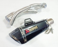 ชุดท่อ MSX DEMON125  ท่อ Msx Demon125+ปลายท่อช็อตตี้เคฟล่า