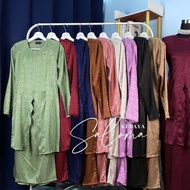 KURUNG SALOMA by Athifa Azzahrah - baju raya 2025 viral elegant set sedondon ibu dan anak maroon nav