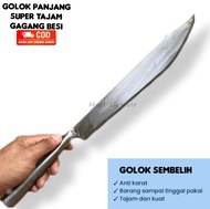 Golok Panjang Asli Baja Putih - Golok Sembelih Hewan - Golok Tebas Ranting Babat Semak Super Tajam J