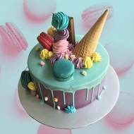 Halal Certified Macaron Treat Celebratory Cake [Kid's Favorite]