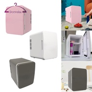 [deevoka] 4L Mini Fridge Multipurpose Single Door Makeup Fridge Portable Drinks Fridge for Office Sm
