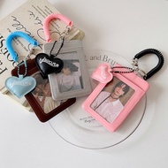 Elastic rope PU card sleeve/Girl star chasing small card display/Pendant bag/3-inch Polaroid card sl