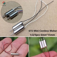 EMERAY 1/2/5pcs Coreless Motor, 615 6mm*15mm 615 Tiny Hollow Cup Engine Motor, Mini High Speed DC 4.
