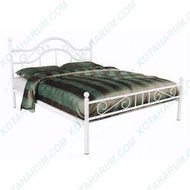ranjang bed besi double no 2 orbitrend monza putih uk 160 cm bandung