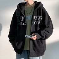 【M-8XL】Cotton Warm unisex Oversized Korean Hoodie Jacket Men Fashion Loose zipper Hoodie Women