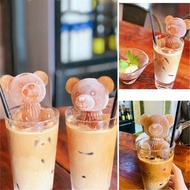 Silicone Bear Mold Stereo Rose Coffee Milk Tea Ice Cube Mold Rose Ice Hockey Abrasive