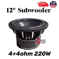 12" Subwoofer 4 + 4ohm 200W Car Subwoofer