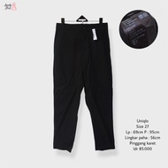 Uniqlo black linen work pants