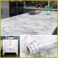 ☍ ❂ ┘ Waterproof Kitchen Sticker Oilproof Marble Design Wallpaper for Sink Lababo Tables Glossy Mak