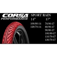 💥2022 Year Corsa Sport Rain 14" &amp; 17" 70/90-17 80/90-17 90/80-17 100/80-17 110/70-17 130/70 100/80-14Tayar Tubeless Tyre