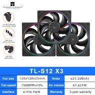 TL-S12-W เทอร์มาลไรท์เคส X3พัดลม4pin PWM 120มม. CPU พัดลมทำความเย็น1500RPM Shenguang Synchronous 5V
