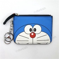 Cute Doraemon Robot Cat Ezlink Card Pass Holder Coin Purse Key Ring