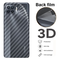 3D Transparent Carbon Fiber Scratch Resistant Back Film Compatible For OPPO A58 A93 A73 A53 A33 A92 A72 A52 A32 A12 A91 A31 A5s A3s F11 F9 Pro A5 A9 2020 5G 4G 2023
