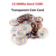 GEN2 CUID Android App MCT Modify Block 0 Changeable UID Rewritable 25mm Copper Coil Transparent Coin