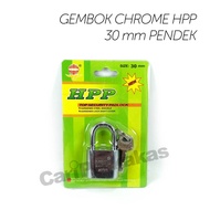 HPP 30 mm Short Neck White Padlock - Chrome Padlock HPP 30 mm Short Chrome Padlock - Cheap 30S Padlo