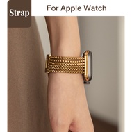 Ladies Retro Stainless Steel Non-Fade Round Bead Bracelet Bracelet for Apple Watch S11 SE3 Ultra3 S1