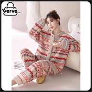 test12/20 Phil Island Half Fleece Thickened Pajama Set 3485