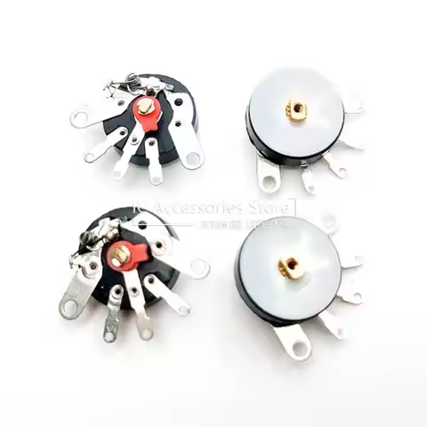 5PCS RV16MM Radio Player Amplifier Volume Potentiometer With Switch B10K B50K B100K Flat Foot 5 Feet