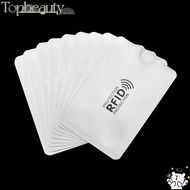 TOPBEAUTY 10Pcs Card Protector Sleeve Smart RFID Blocking Aluminium Anti Rfid Wallet