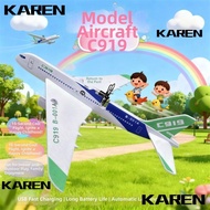 KAREN1 Electric Foam Aircraft, PP USB Rechargeable C919 Passenger Plane Model,  34*36*7.5cm 4 Colors