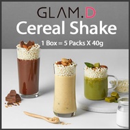 GLAM D CEREAL SHAKE Diet Slim Body 5 packs X 40g Chocolate or Korean traditional cake Green tea