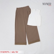 Quần nữ YOUNGER BY CARDINA dáng suông liền phối gấᴜ ren 5YQDR07