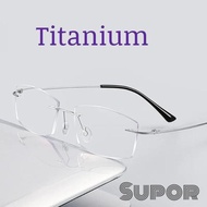 Frame kacamata minus pria wanita tanpa bingkai Frameless FL12 Rimless