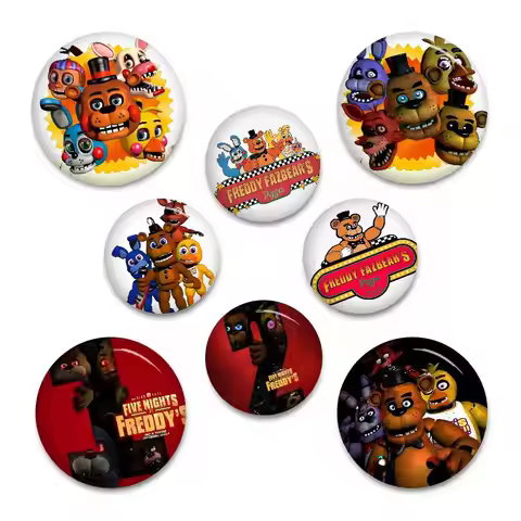 Fnaf Anime Five-nights-At-Freddys Cute Series Pins Funny Badge Interesting Cartoon Animals Brooches 