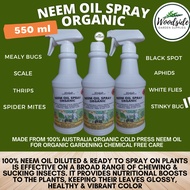 550ml/700ml Woodside Organic Neem Oil Spray for Plants/Copper Fungicide Spray for Plants Natural Ins