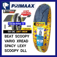 Tubeless Matic Tire 100/80-14 Primaax Sk-06 100/80-14 Tubeless tire 100/80-14 automatic tire 100/80-