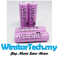 ULTRAFIRE 14500 large capacity lithium battery 3.7V 3200mAh rechargeable strong light flashlight AA