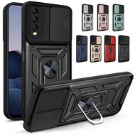 Phone case VIVO V2026 V2027 V2028 V2029 V2042 V2043 V2048 Casing Hard PC TPU Sliding Camera Window P