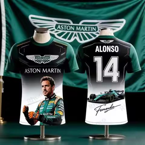 Aston Martin 2026 T-shirt Racing Team Training Suit Quick Dry Motorcycle Jersey Fernando Alonso 14 R