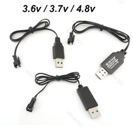 3.6V 3.7V 4.8V 250mA NiMh/NiCd Battery USB Charger Cable SM 2P Forward Plug Remote Control Car USB C