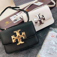 【with box】Tory_Burch_new leather big logo crossbody bag side backpack shoulder bag