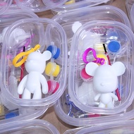 DIY Handmade Fluid Bear White Embryo Children's Hand-painted Enamel Fluid Bear Fluid Violence Bear