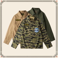 [GRND] 2025 New Style WOODPECKER WOODPECKER Embroidered Long-Sleeved Men's Shirt Men's Ami Khaki Too