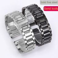 Swiss Army Watch Strap Steel Band Men Women Suitable Original Solid Stainless Steel Metal Butterfly 