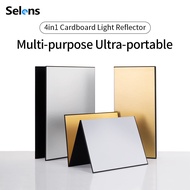 Selens 4 in 1 Photography Cardboard Reflector Foldable Standing Shooting Still Life Supplement Cardb