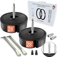 Fahrradschlauch 28 Zoll Set | Kompatibel mit Continental & Schwalbe | für AV SV DV Ventile | Zubehör